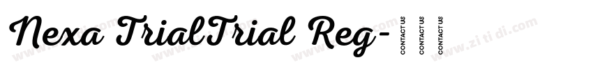 Nexa TrialTrial Reg字体转换 Nexa TrialTrial Reg字体转换